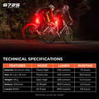 6725 Rear USB Bike Light rechargeable bicycle tail light