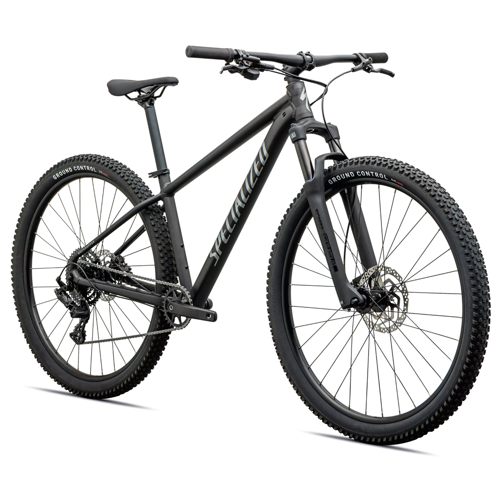 SR Suntour XCM Rx Tune lockout suspension fork on Specialized Rockhopper Sport hardtail