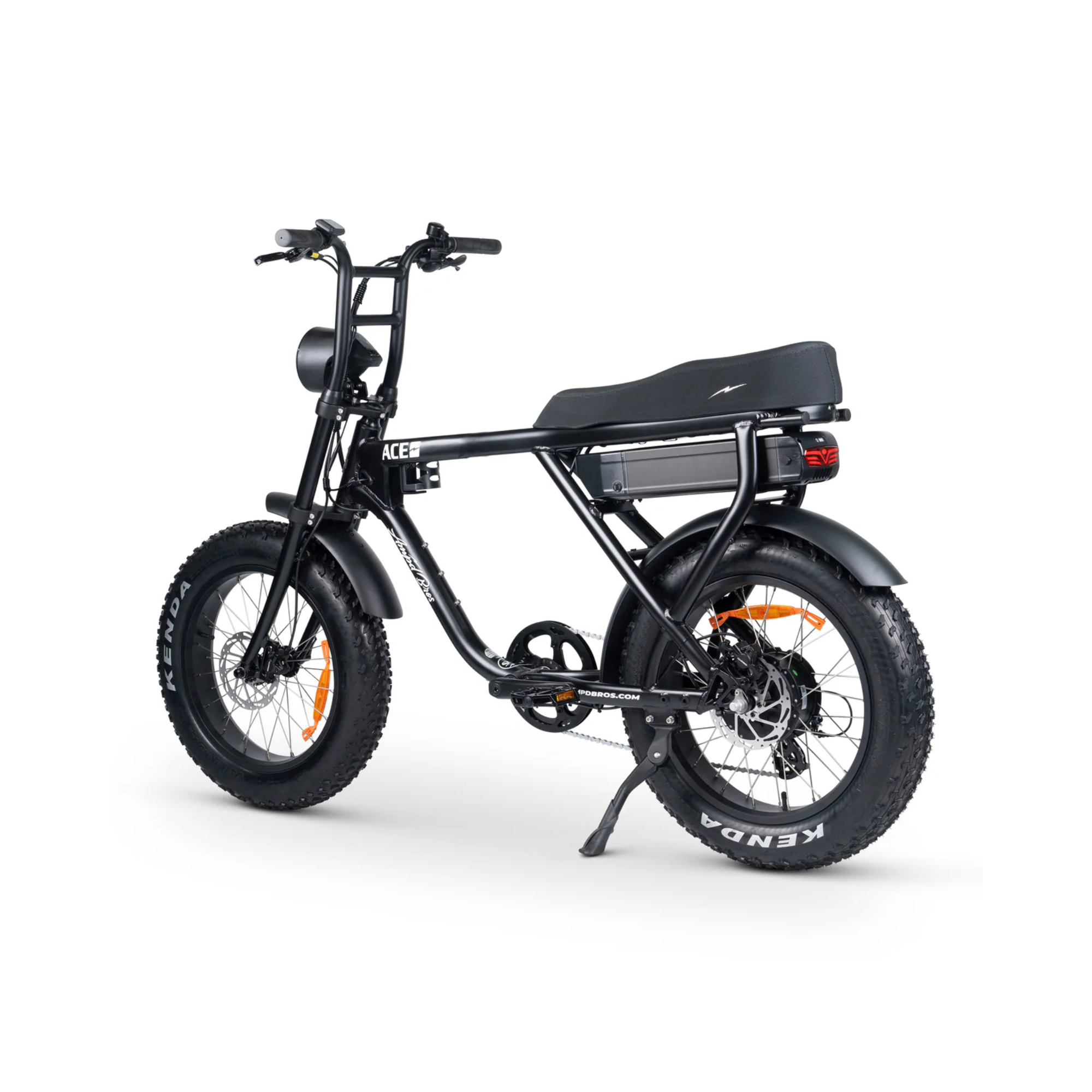 AMPD Brothers ACE-X Electric Bike rear view with integrated brake light