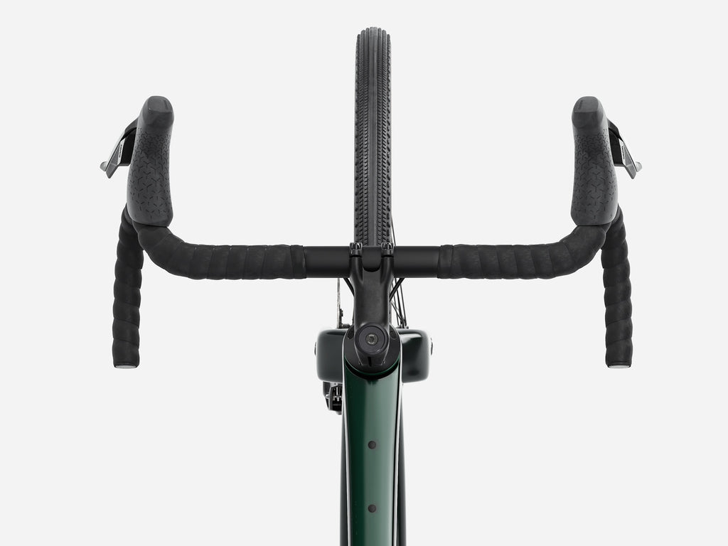 front cockpit view of 2027 Trek Checkpoint SL 6 AXS with Bontrager gravel handlebar