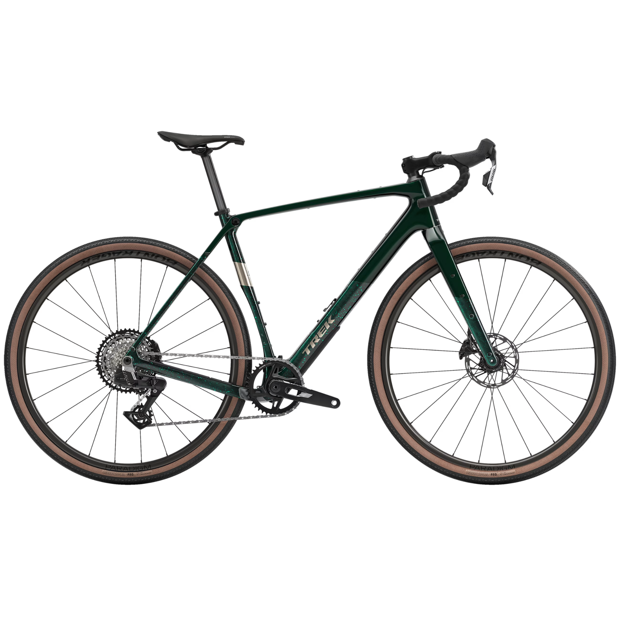 rear view of 2027 Trek Checkpoint SL 6 AXS carbon gravel bike with SRAM AXS drivetrain