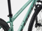2026 Trek Marlin 4 Gen 3 Mountain Bike frame detail showcasing the Marlin branding and tire tread.