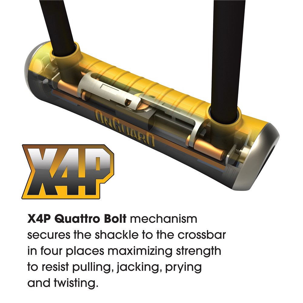 X4P Quattro four-sided locking mechanism on OnGuard Pitbull crossbar