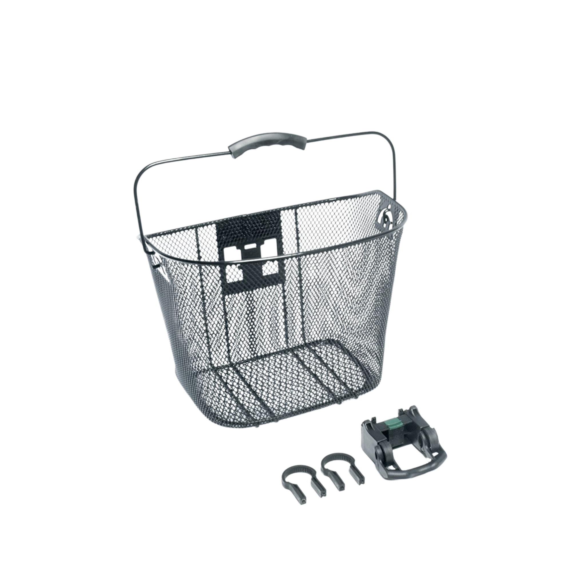 Bikecorp Front Bike Basket Mesh Quick Release - Black front view