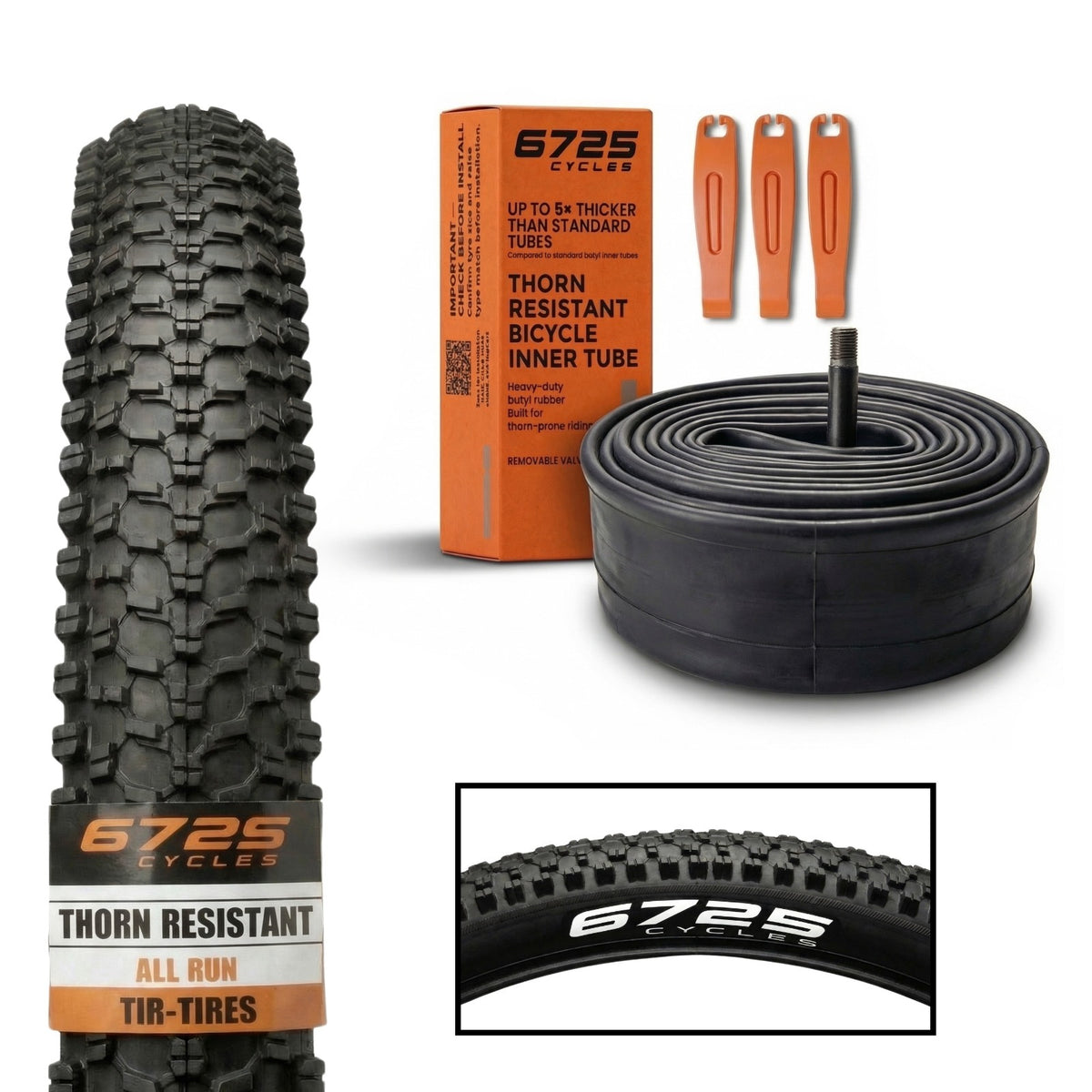6725 Tyre + Thorn Resistant Tube Combo