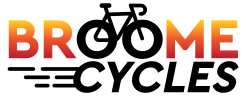 Bicycle-themed logo with colorful text and a bike icon.